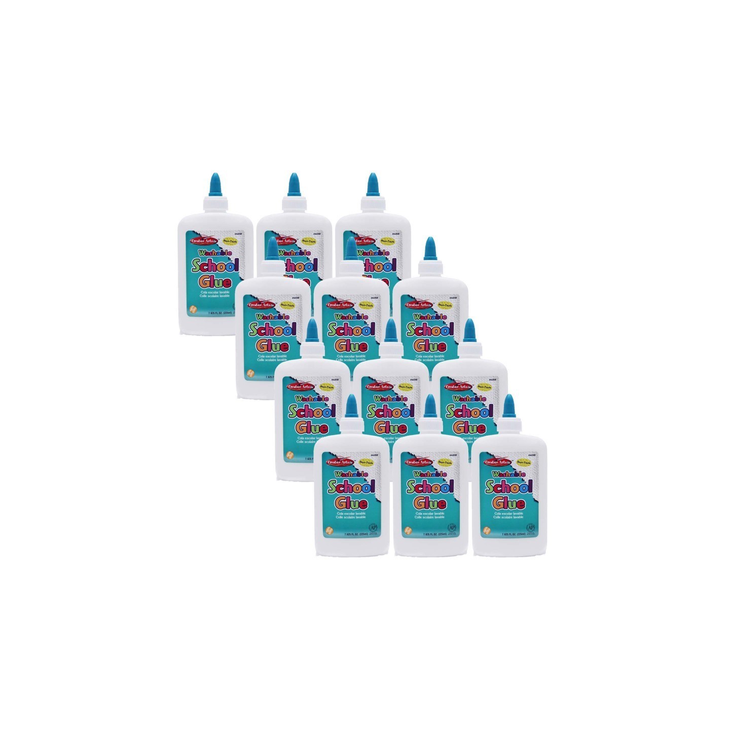 Charles Leonard Economy Washable School Glue 8 oz, Pack of 12