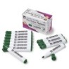 Charles Leonard Dry Erase Markers, Barrel Style, Chisel Tip, Green, Pack of 12