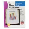 Charles Leonard Sheet Protectors, Standard Weight, Letter Size, Clear, Box of 100