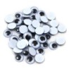 Charles Leonard Wiggle Eyes, Round, 12mm, Black, Pack of 50