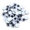 Charles Leonard Wiggle Eyes, Round, 12mm, Black, 50 Per Pack, 12 Packs