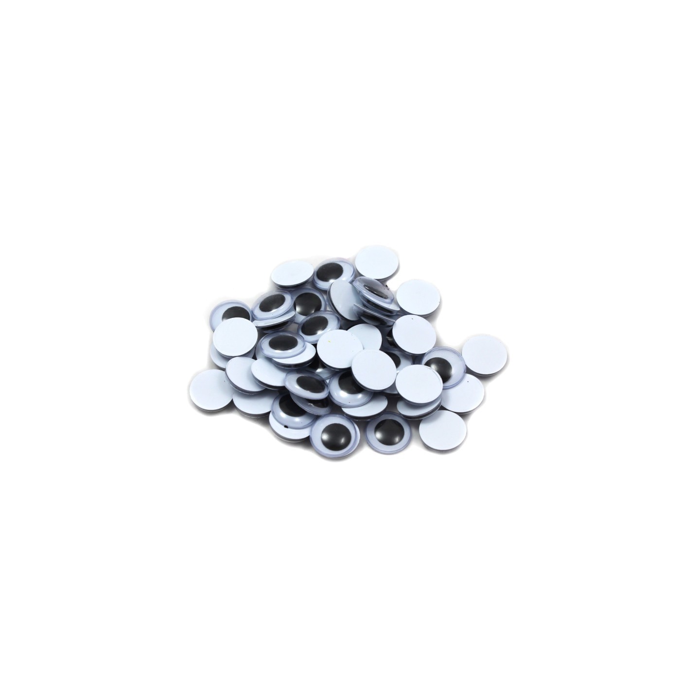 Charles Leonard Creative Arts™ Wiggle Eyes, Round, 15mm, Black, Bag of 50