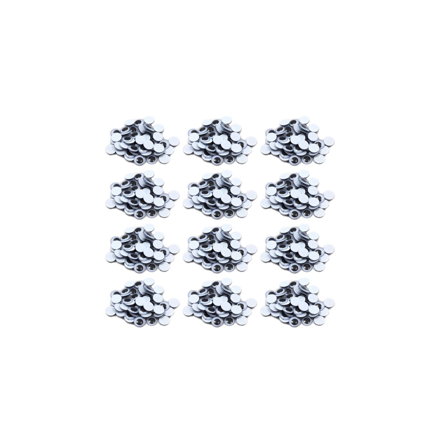Charles Leonard Wiggle Eyes 15mm, Black, 50 Per Pack, 12 Packs