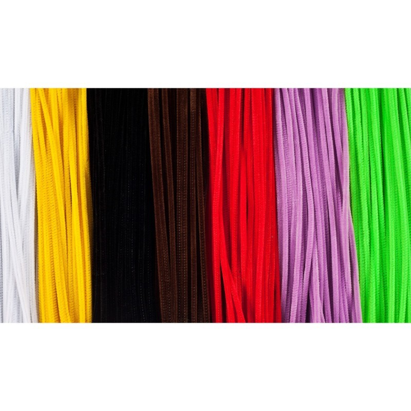 Creative Arts™ by Charles Leonard Chenille Stem Class Pack, 4 mm x 6 Inch, Assorted Colors, 1000 Per Classpack, 3 Packs