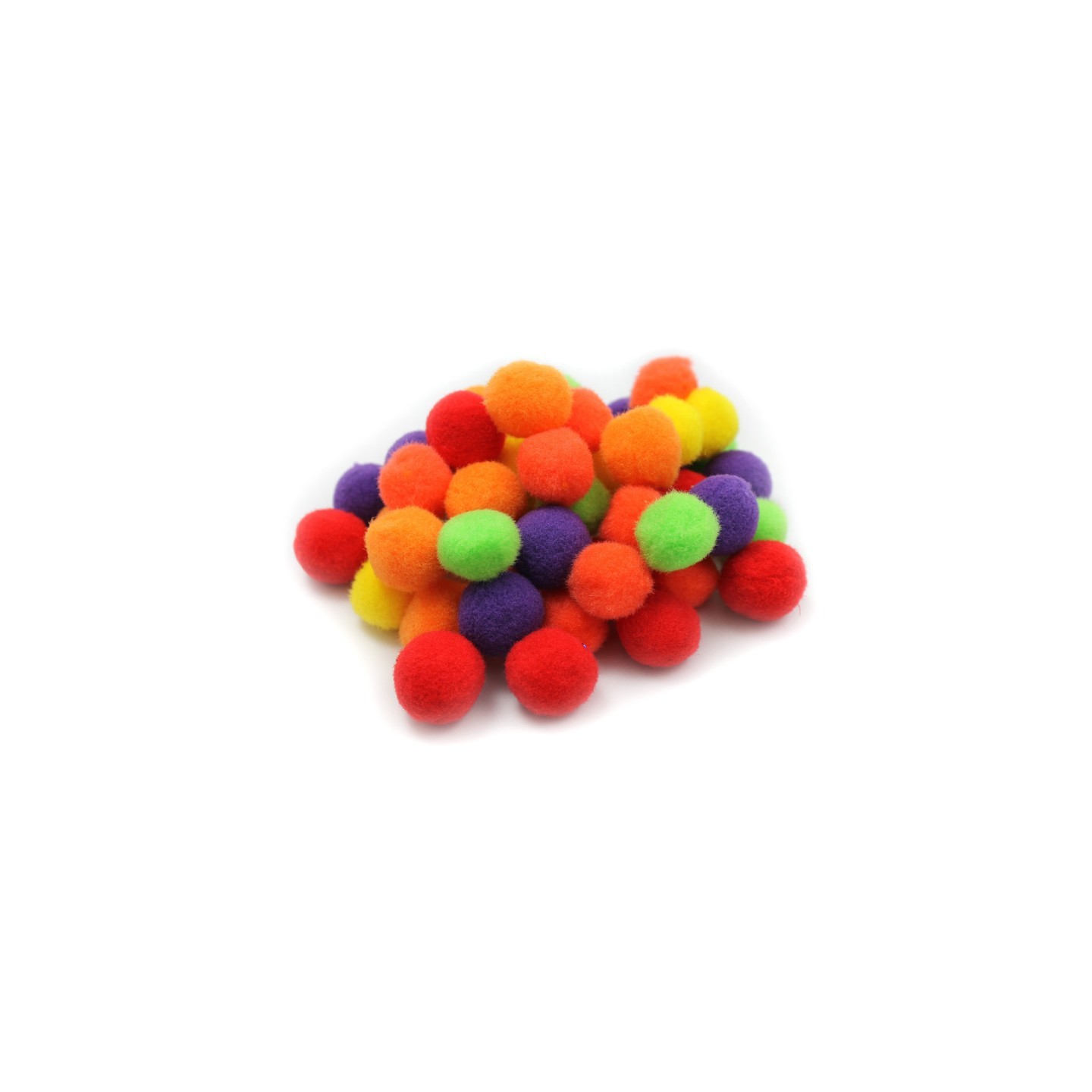 Charles Leonard Creative Arts™ Pom-Poms, 1", Hot Colors, Bag of 50