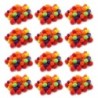 Charles Leonard Pom-Poms 1", Assorted Hot Colors, 50 Per Pack, 12 Packs