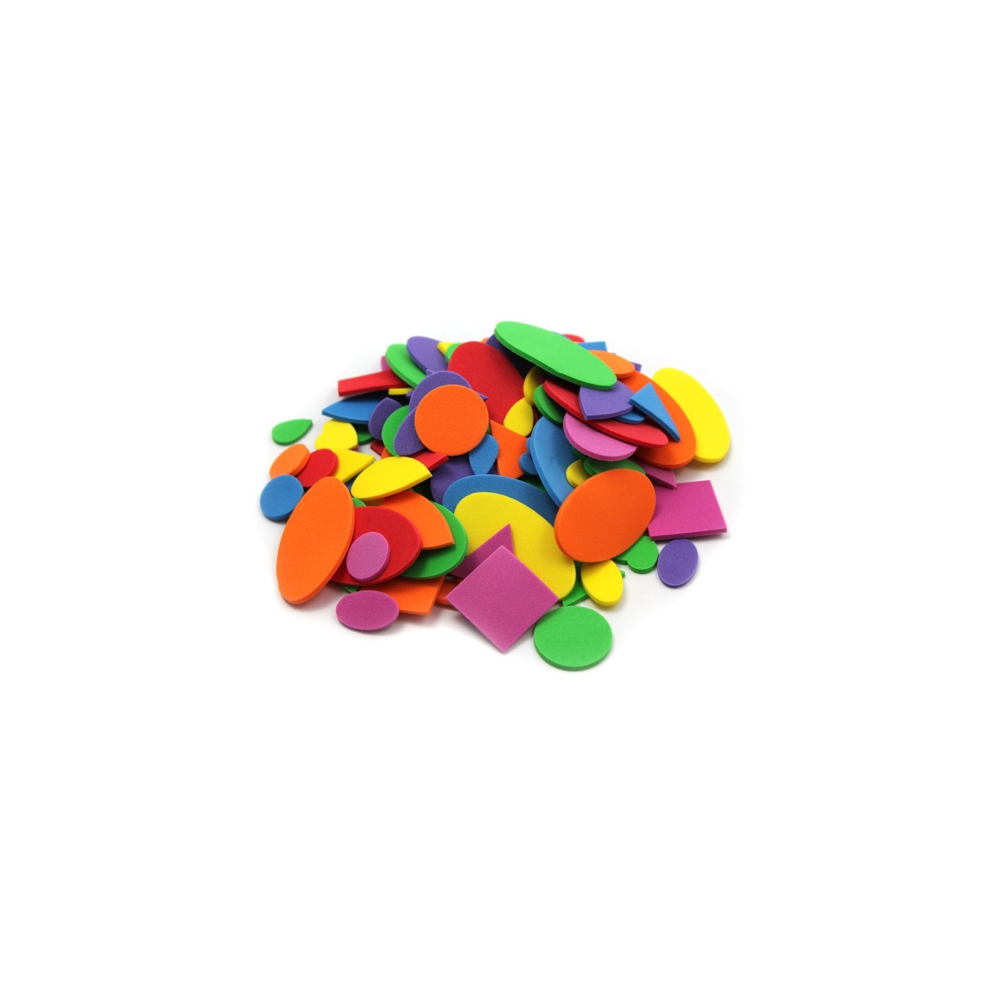 Charles Leonard Creative Arts by Charles Leonard Foam Shapes, Assorted Colors, 264 Pieces/Bag