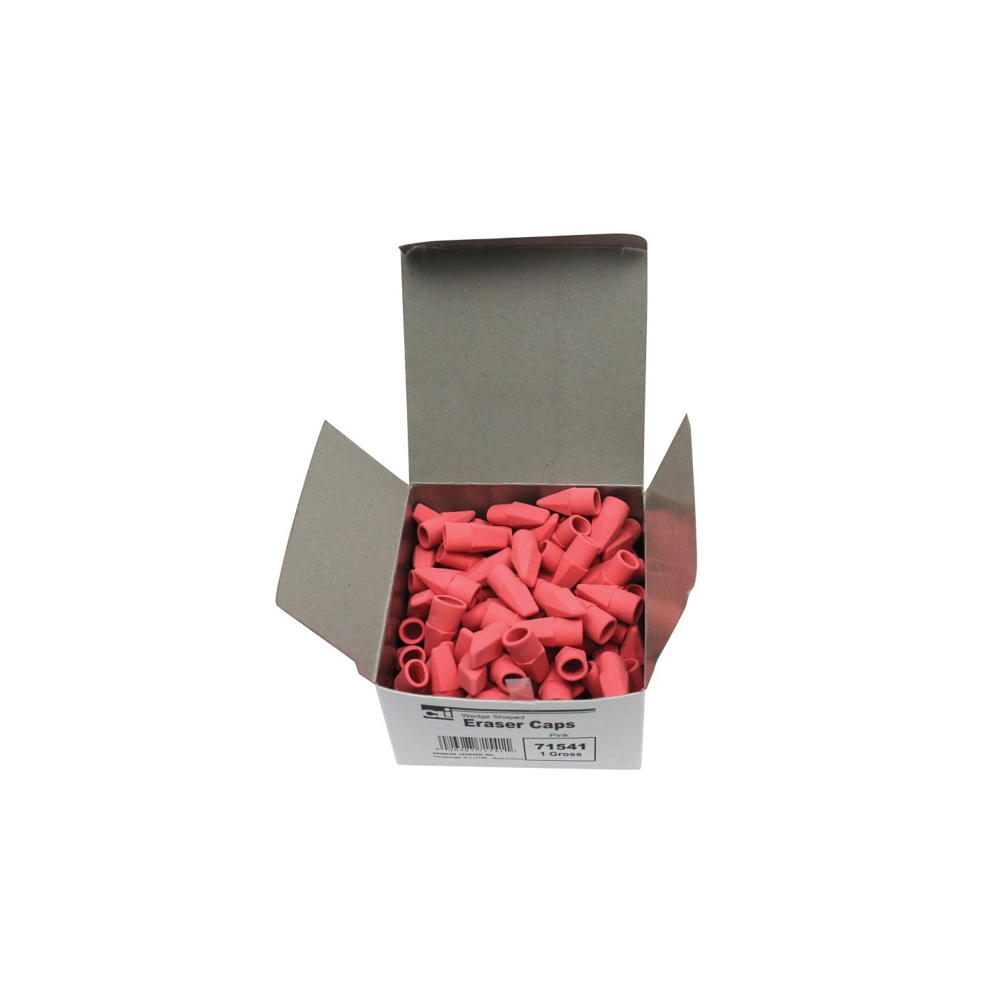 Charles Leonard Pencil Eraser Caps, Pink, Box of 144