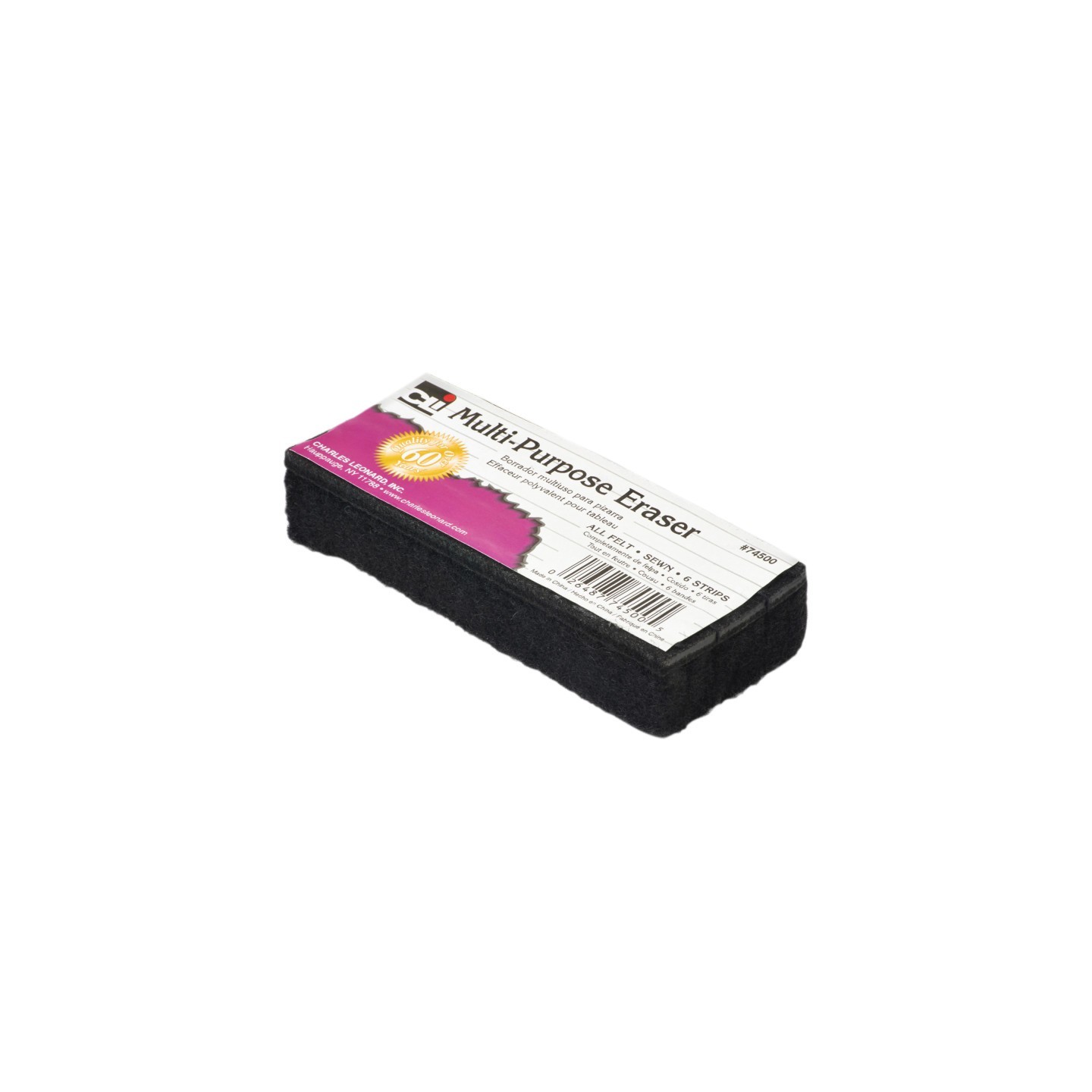 Charles Leonard Multi-Purpose Eraser, 5" Length, Pack of 12