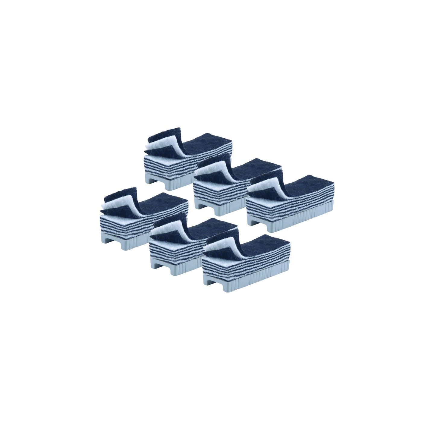Charles Leonard Whiteboard Eraser, Peel Away Layers, 5" Felt, Pack of 6