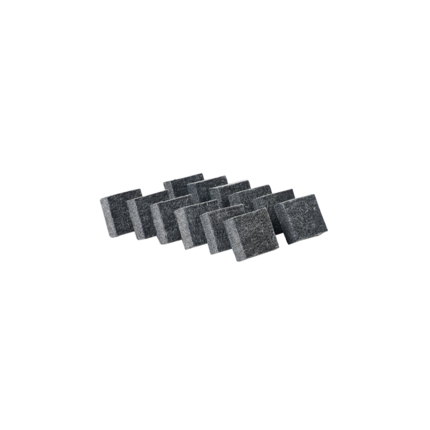Charles Leonard Multi-Purpose Felt Erasers, 2" x 2", Charcoal, Pack of 12