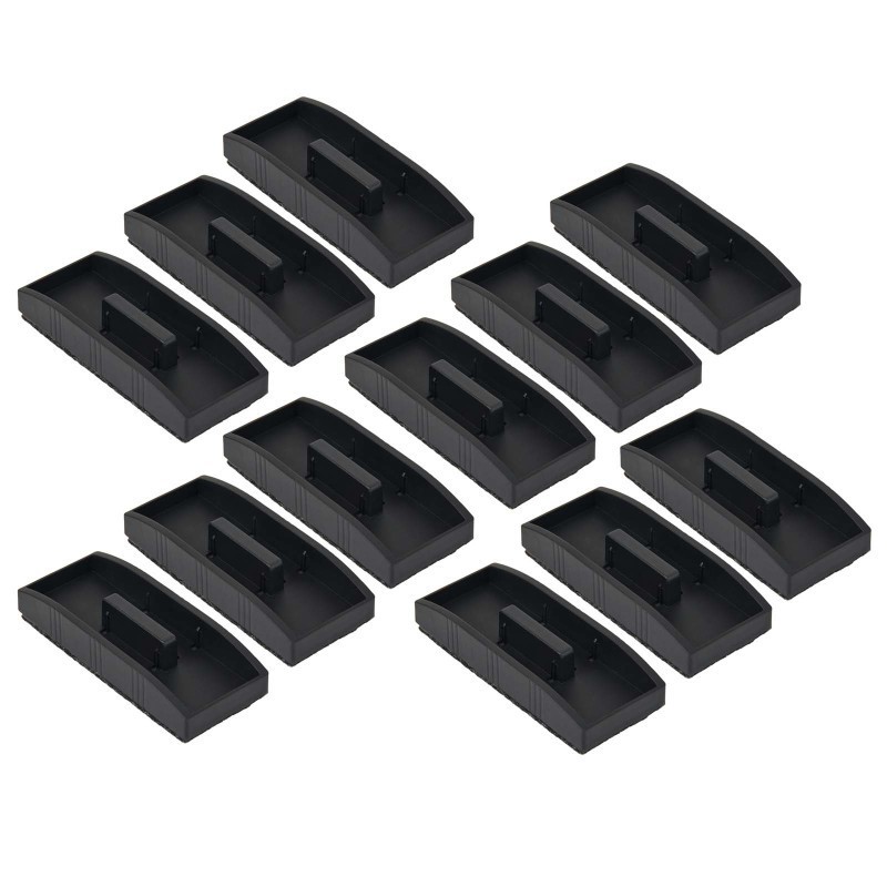 Charles Leonard Magnetic Whiteboard Eraser, Storage for 2 Markers, Pack of 12