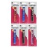 Charles Leonard Aluminum Chalk Holder, Assorted Colors, Pack of 6