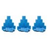 Charles Leonard Mini Whiteboard Eraser, Felt/Foam, 2"x2" "Learning is Fun", Blue/Black, 15 Per Pack, 3 Packs