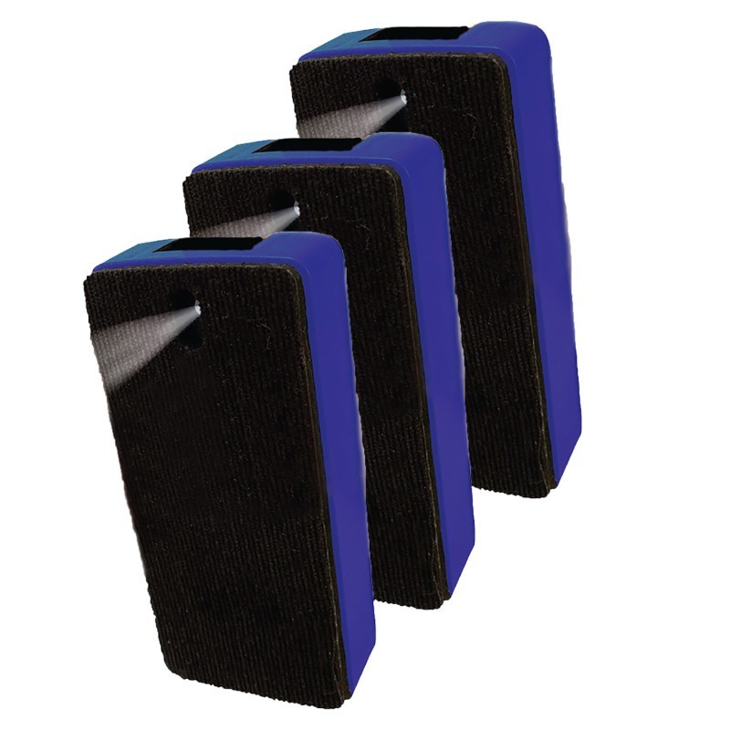 Charles Leonard Magnetic Whiteboard Spray Eraser with Liquid Cleaner, Refillable, Blue, Pack of 3
