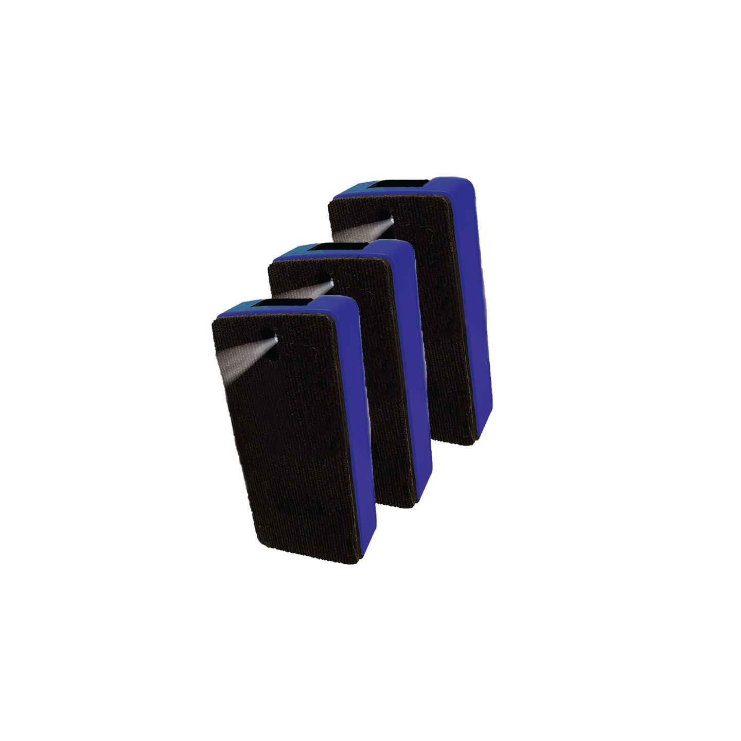Charles Leonard Magnetic Whiteboard Spray Eraser with Liquid Cleaner, Refillable, Blue, Pack of 3