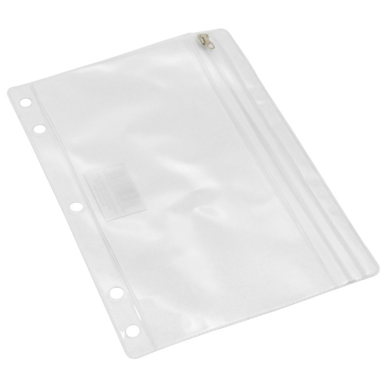 Charles Leonard 2-Pocket Pencil Pouch, Clear, 10" x 7", 1 Count
