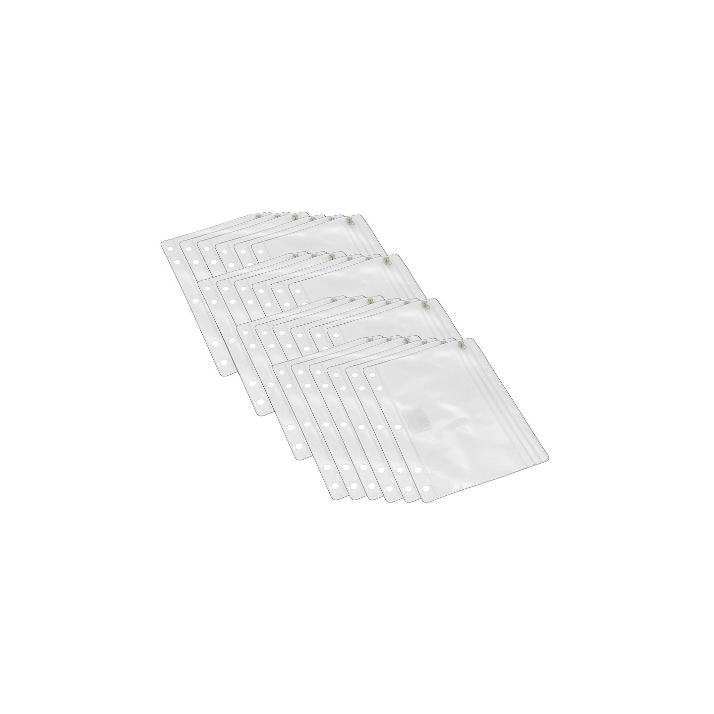 Charles Leonard Clear Vinyl Pencil Pouch with Zip-lock Closure, Pack of 24