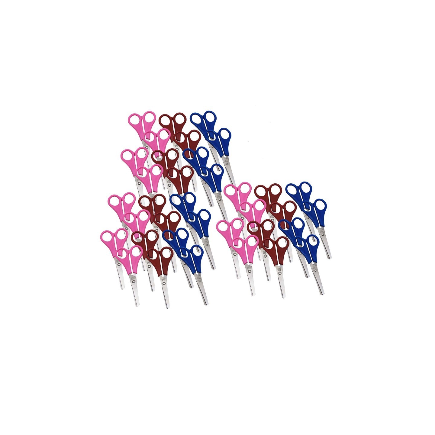 Charles Leonard Children's 5.5" Scissors, Blunt Tip, Assorted Colors, Pack of 36