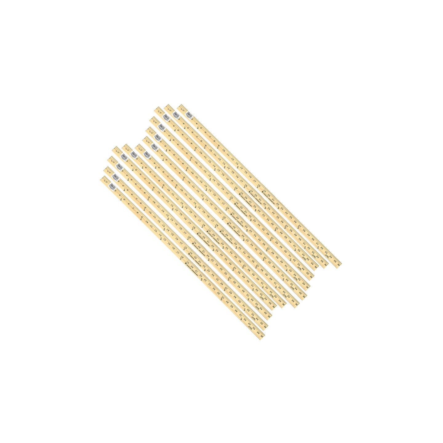 Charles Leonard Wooden Yardstick, Pack of 12