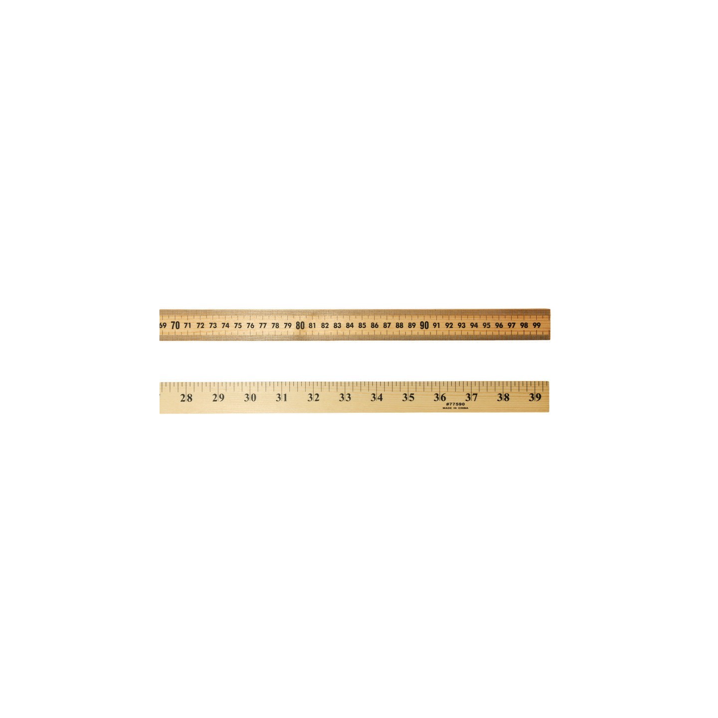 Charles Leonard Wooden Meter Stick Ruler, Natural Wood, 36 Inches