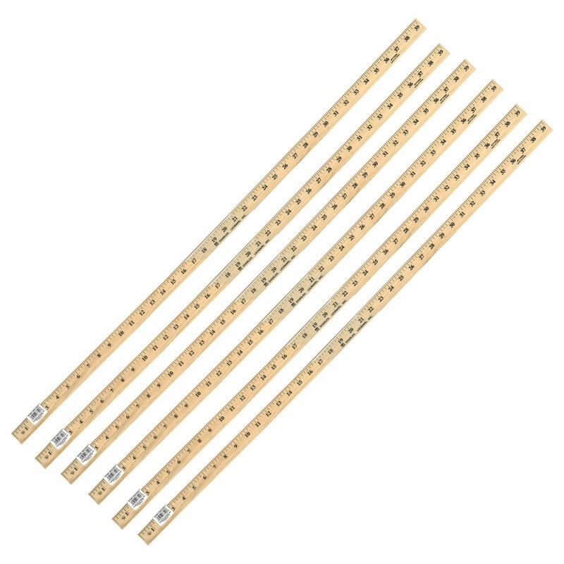 Charles Leonard Meter Stick with Storage Hole, Pack of 6