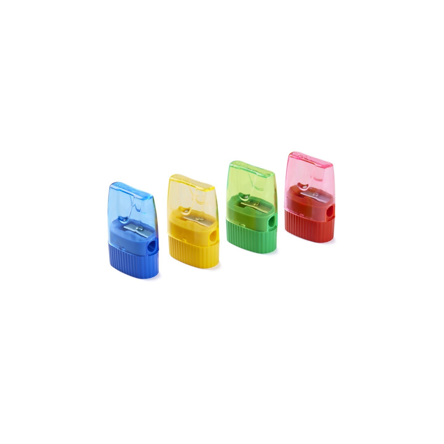 Charles Leonard Pencil Sharpener with Shaving Receptacle and Cone Shape, Assorted Colors
