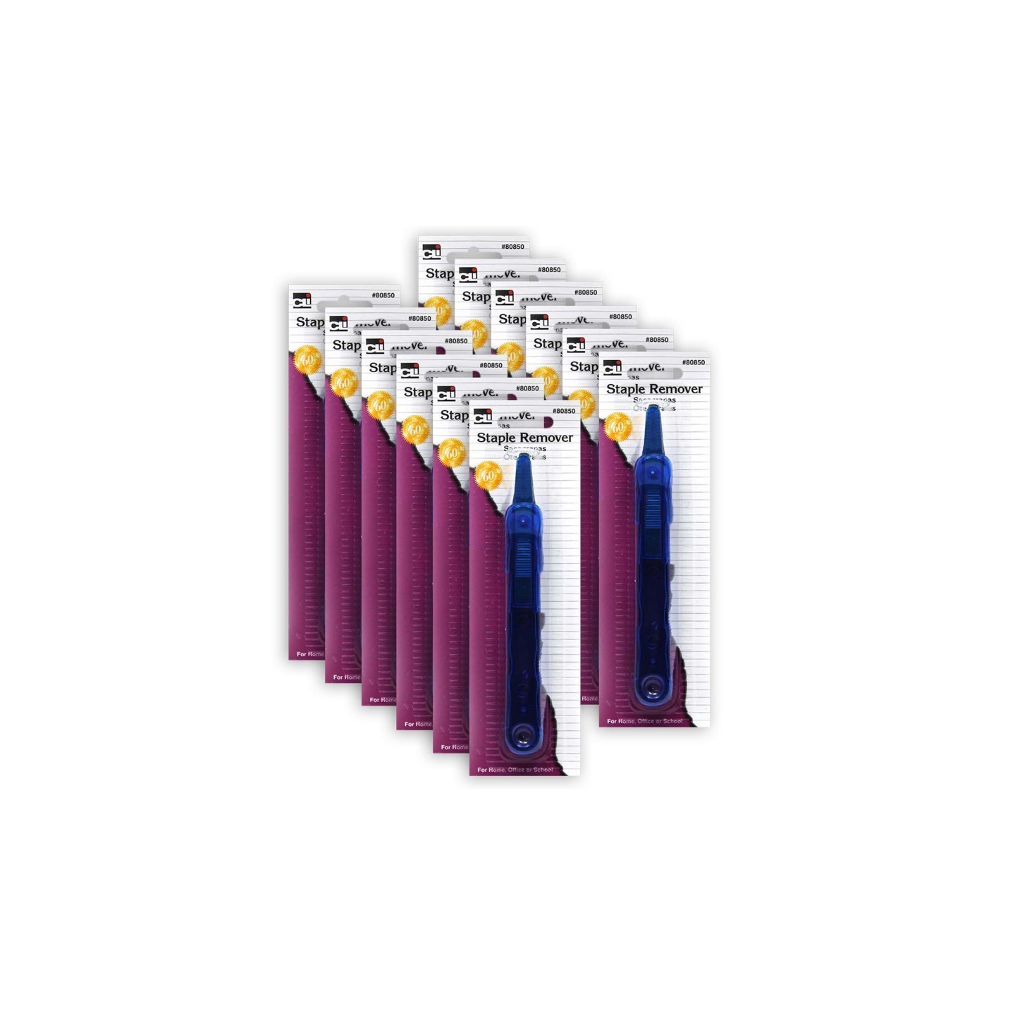 Charles Leonard Straight Staple Remover, Pack of 12