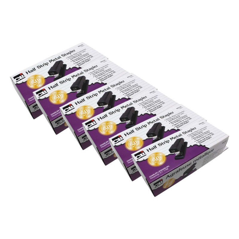 Charles Leonard Half Strip Economy Metal Stapler, Pack of 6
