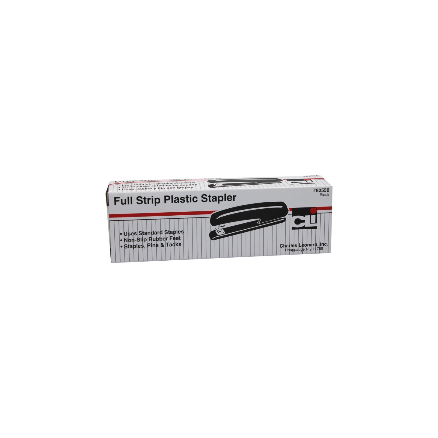 Charles Leonard Full Strip Stapler, Black