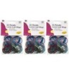 Charles Leonard Metallic Book Rings, 1", Assorted Colors, 50 Per Pack, 3 Packs