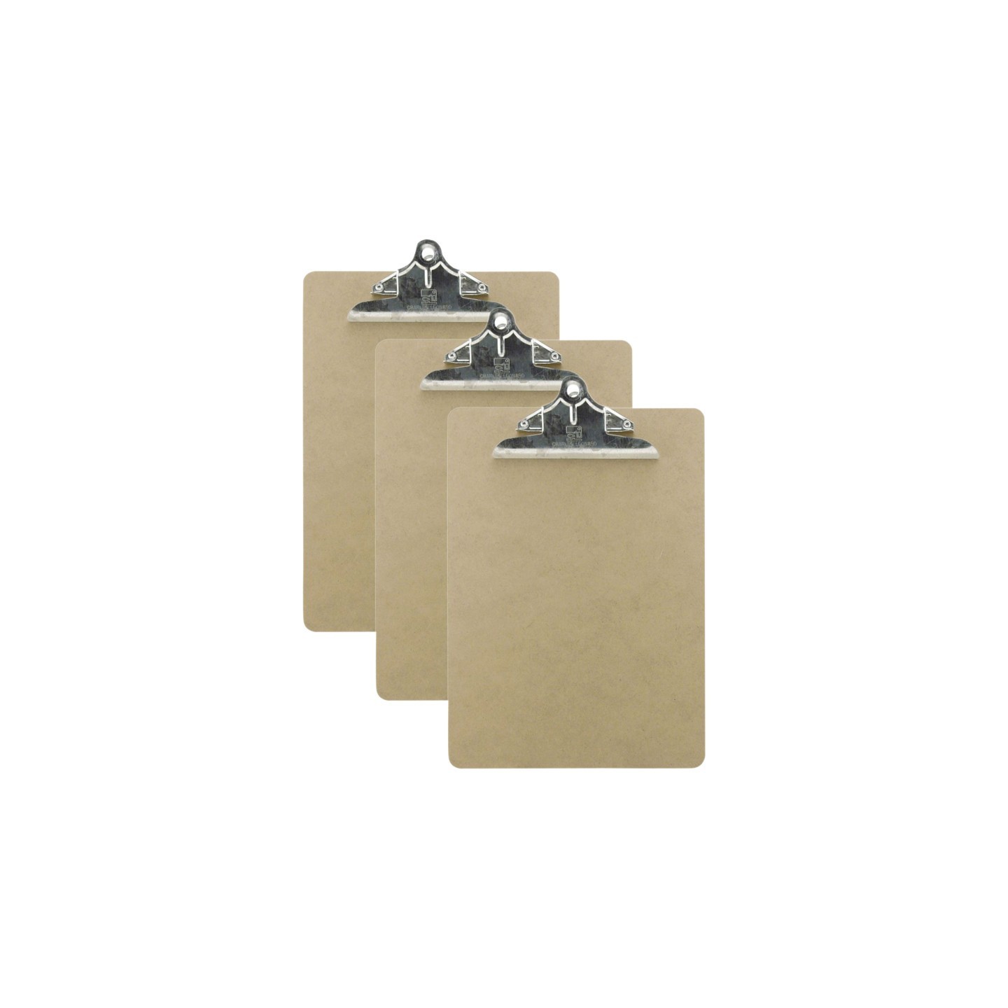 Charles Leonard Hardwood Clipboard, Letter Size, Pack of 3