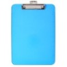 Charles Leonard Plastic Clipboard, Letter Size, Low Profile Clip, Neon Blue