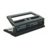 Charles Leonard 3 Hole Heavy Duty Paper Punch, 40 Sheet Capacity, Adjustable, Black
