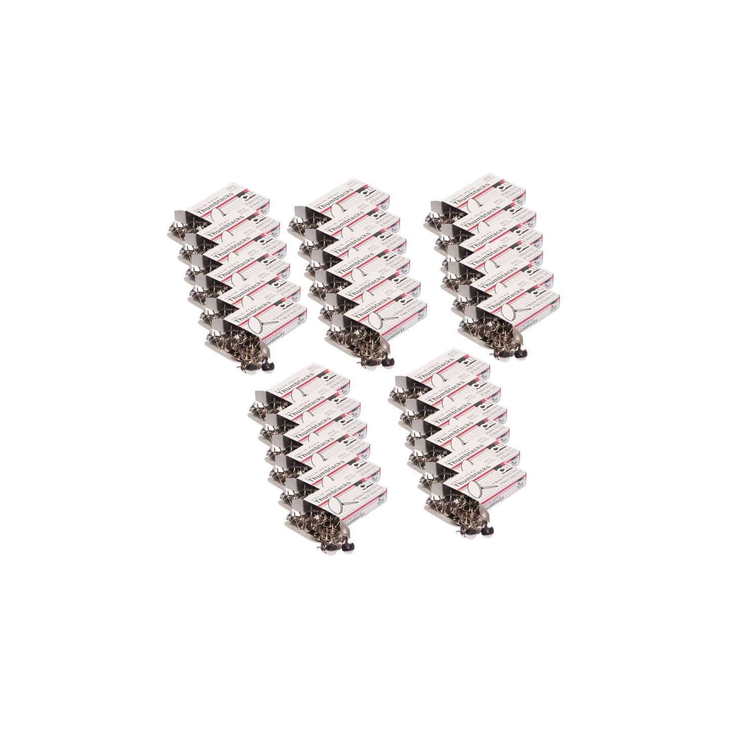 Charles Leonard Thumb Tacks, 100 Per Pack, 30 Packs