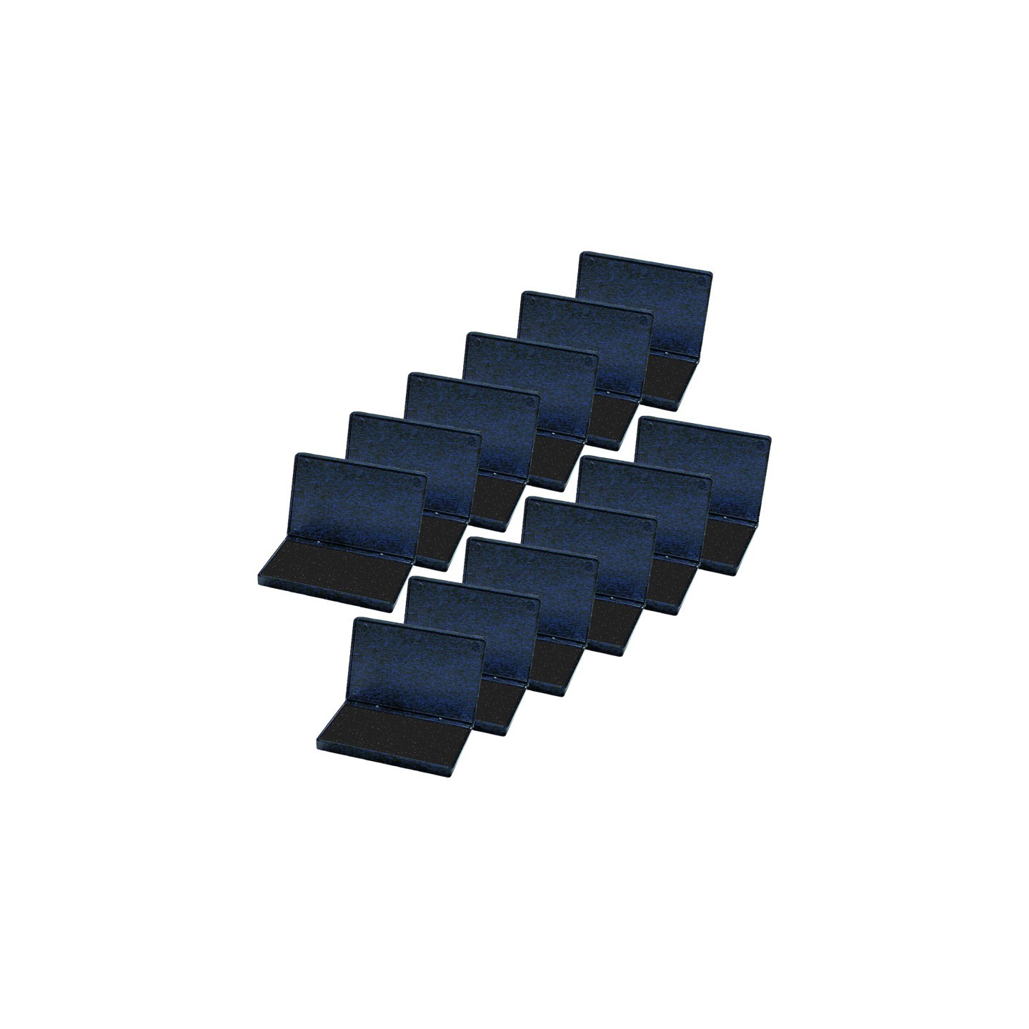Charles Leonard Foam Stamp Pad, Small, 2.75 x 4.25 Inches, Black, Pack of 12