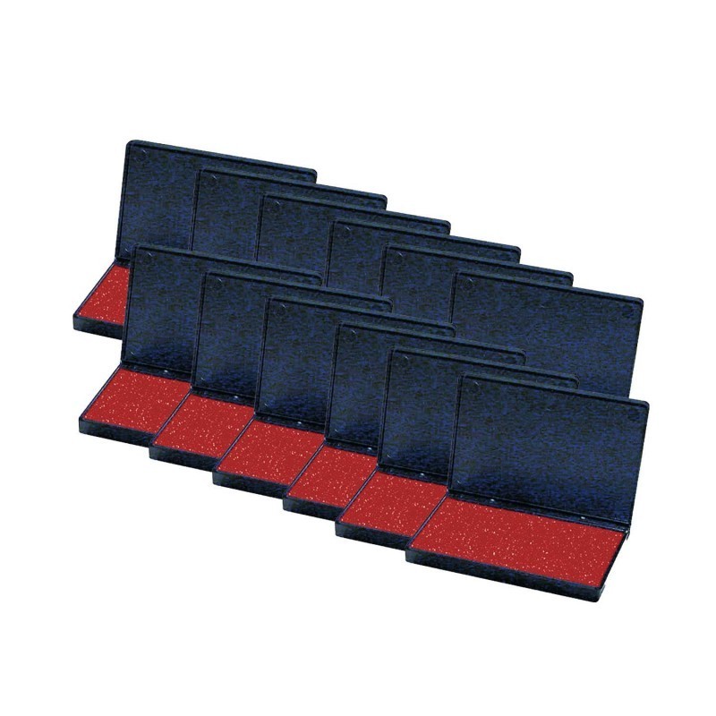 Charles Leonard Stamp Pad, Red, Pack Of 12