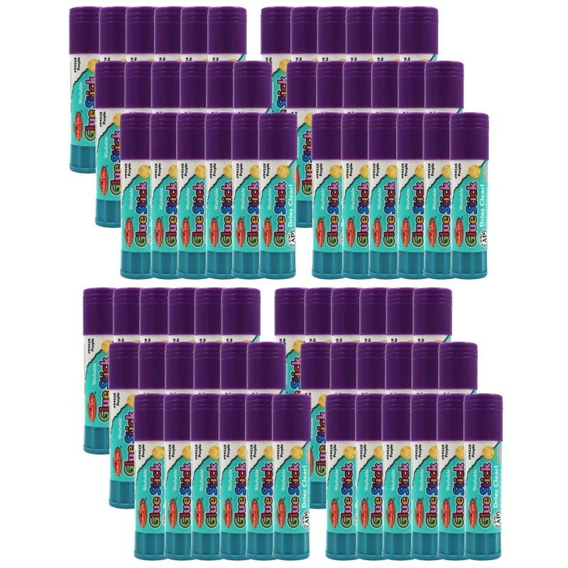 Charles Leonard Economy Glue Stick .28 oz., Purple, Pack of 72