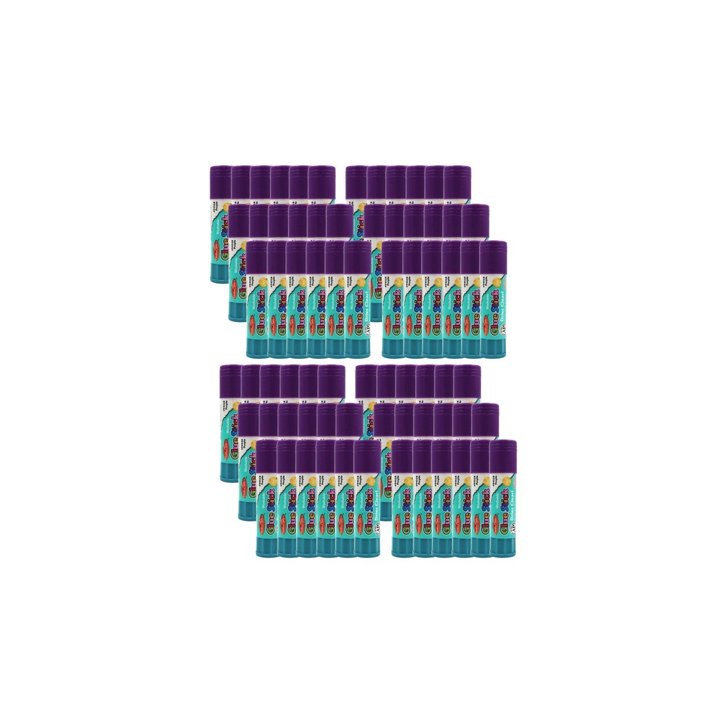 Charles Leonard Economy Glue Stick .28 oz., Purple, Pack of 72