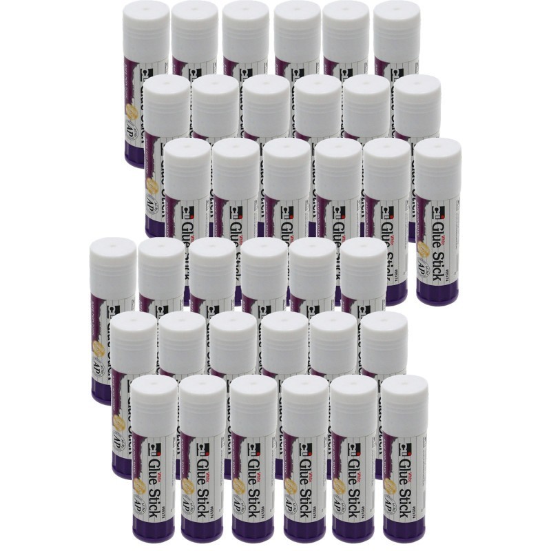 Charles Leonard Glue Stick, White, .74 oz, Pack of 36