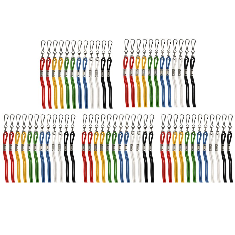 Champion Sports Lanyards, Assorted Colors, 12 Per Pack, 5 Packs
