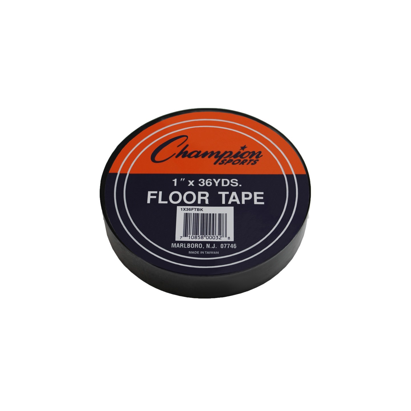 Champion Sports Floor Marking Tape, 1" x 36 yd, Black
