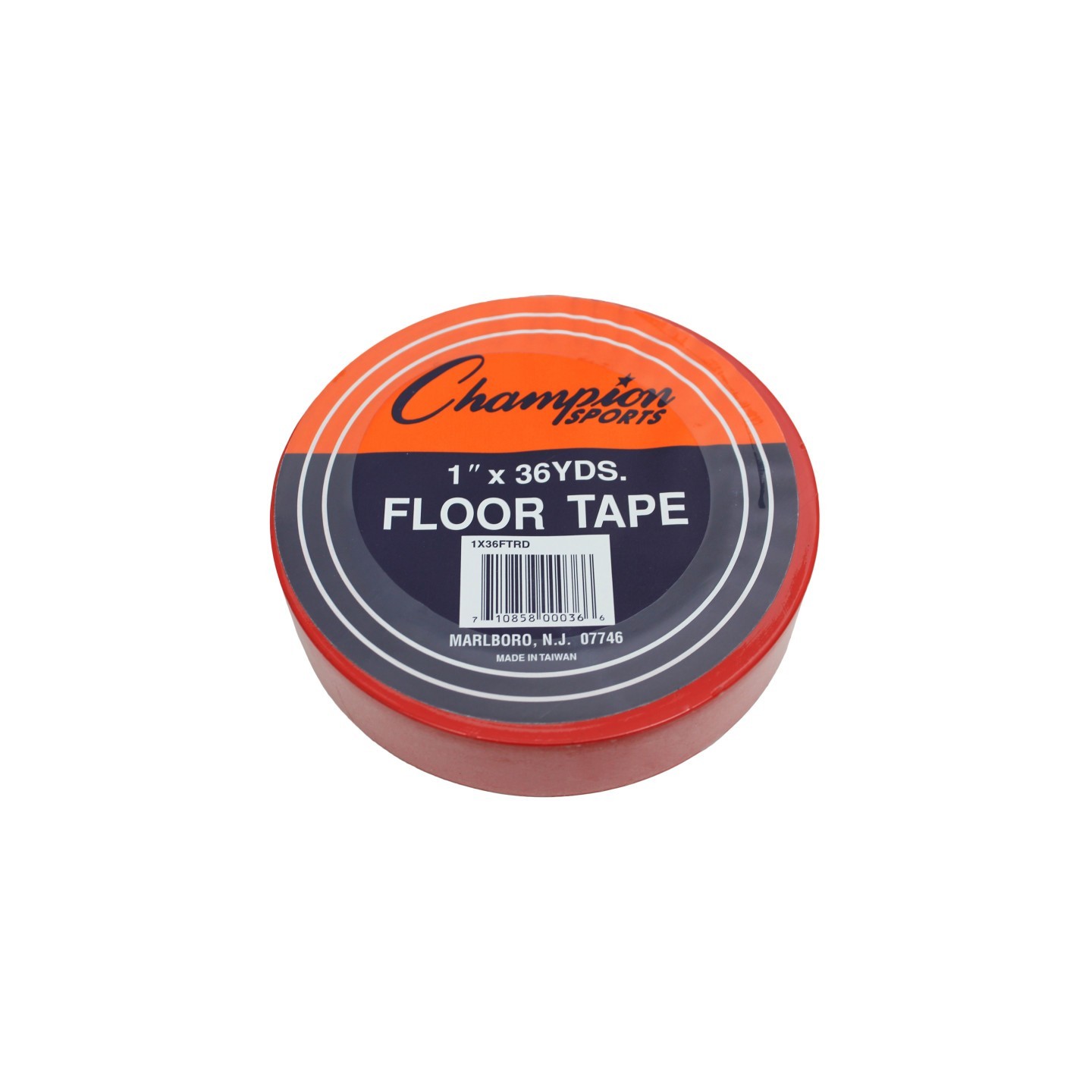Champion Sports Floor Marking Tape, 1" x 36 yd, Red