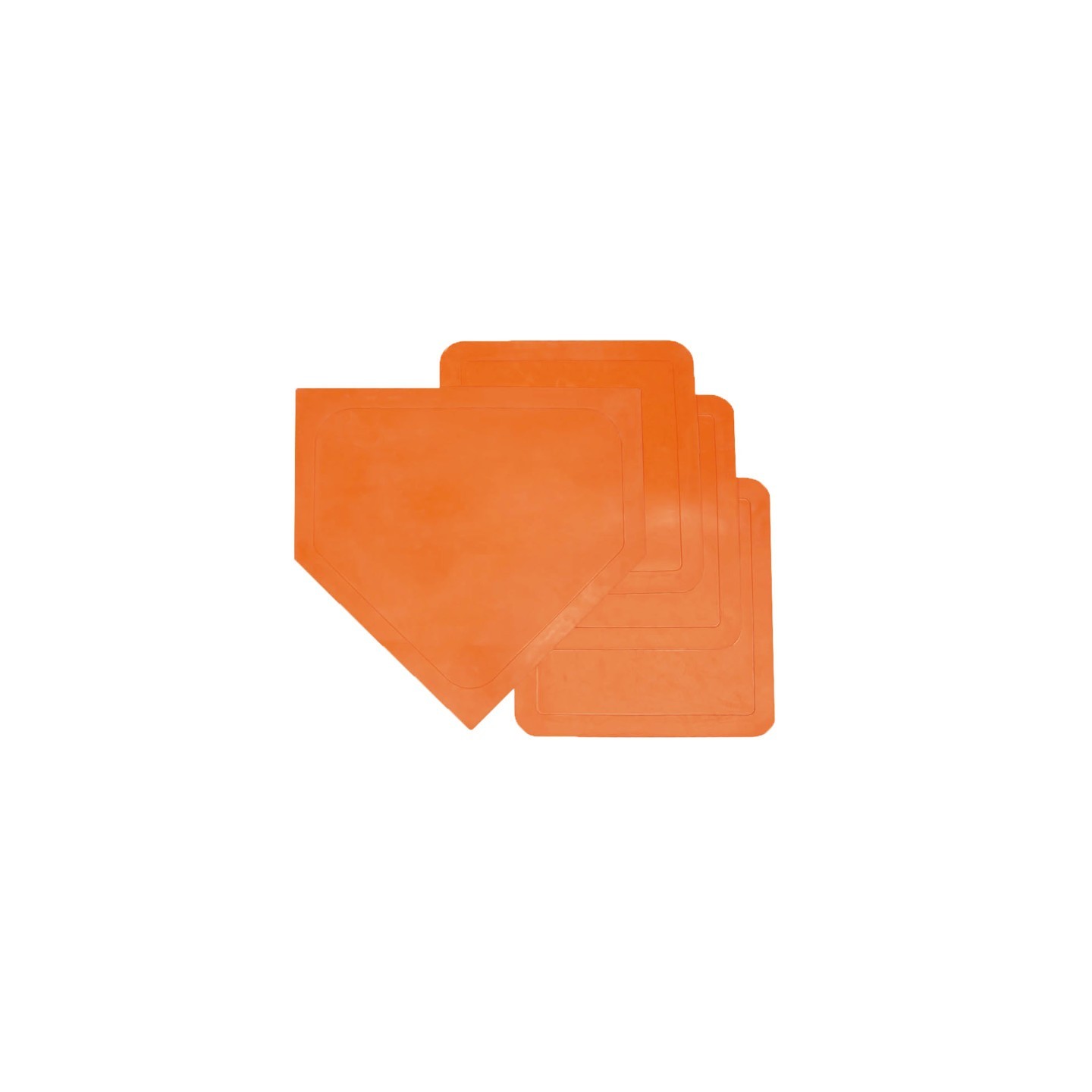 Champion Sports Throwdown Gym Base Set, Orange, Set of 4
