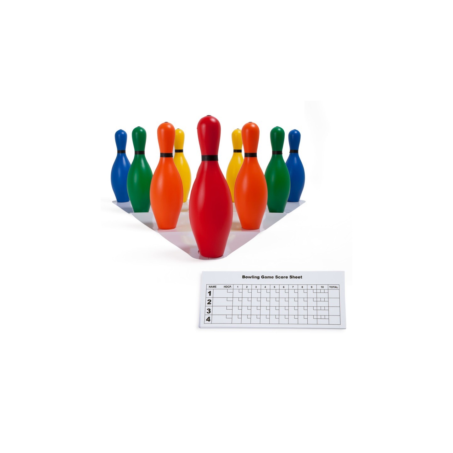 Champion Sports Multicolor Bowling Pin Set, 10 Pins
