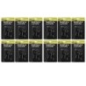 Champion Sports Plastic Whistle & Black Lanyard Pack, 12 Packs