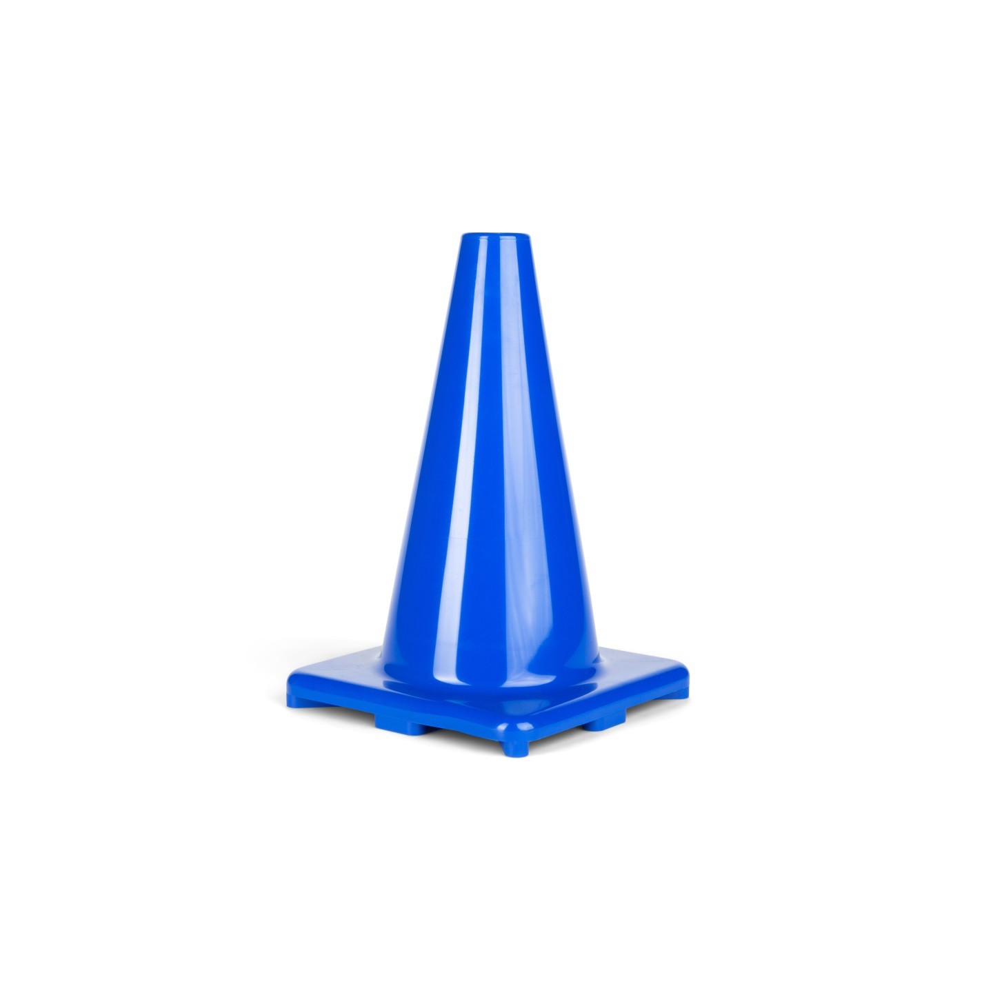 Champion Sports Hi-Visibility Flexible Vinyl Cone, Weighted, 12", Royal Blue