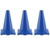 Champion Sports Hi-Visibility Flexible Vinyl Cone, 12", Royal Blue, Pack of 3