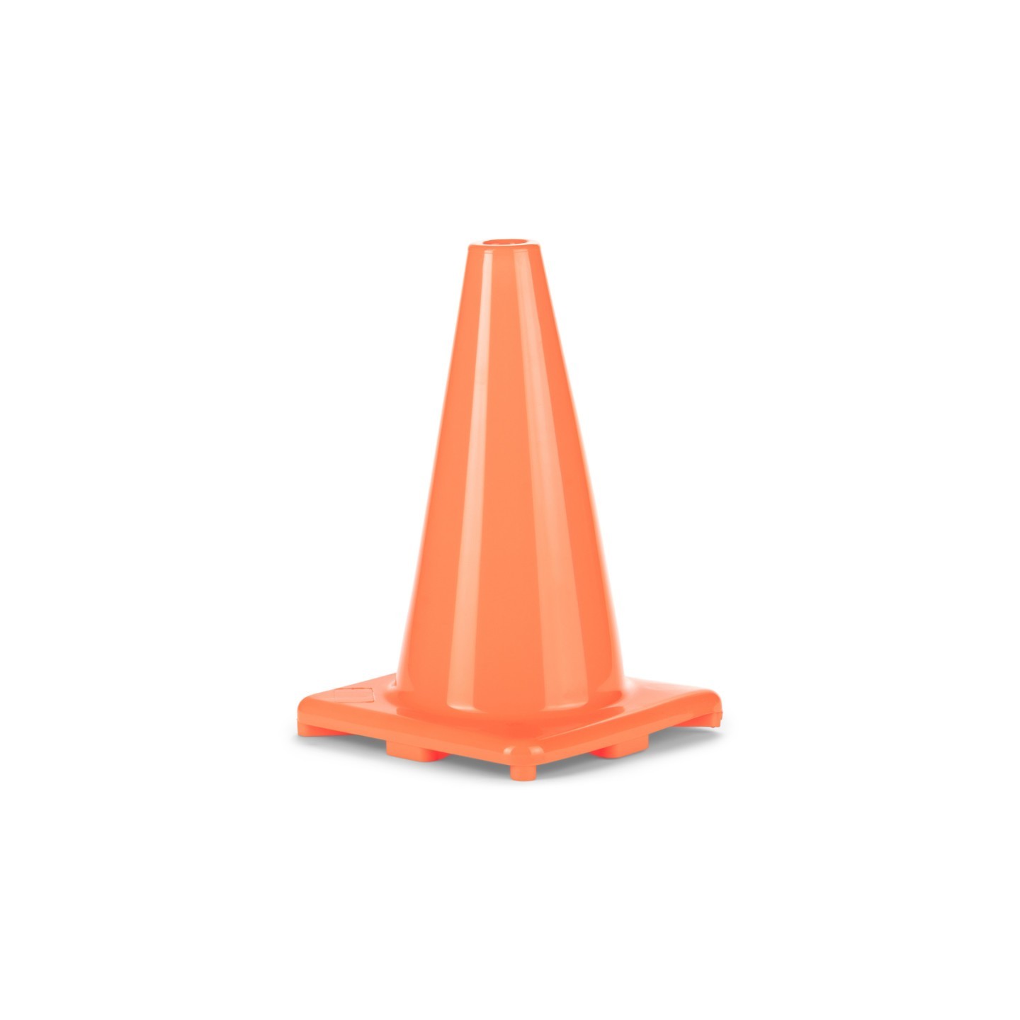 Champion Sports Hi-Visibility Flexible Vinyl Cone, Weighted, 12", Orange