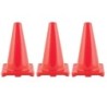 Champion Sports Hi-Visibility Flexible Vinyl Cone, 12", Orange, Pack of 3
